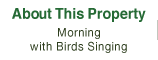About This Property - Morning with Birds Singing