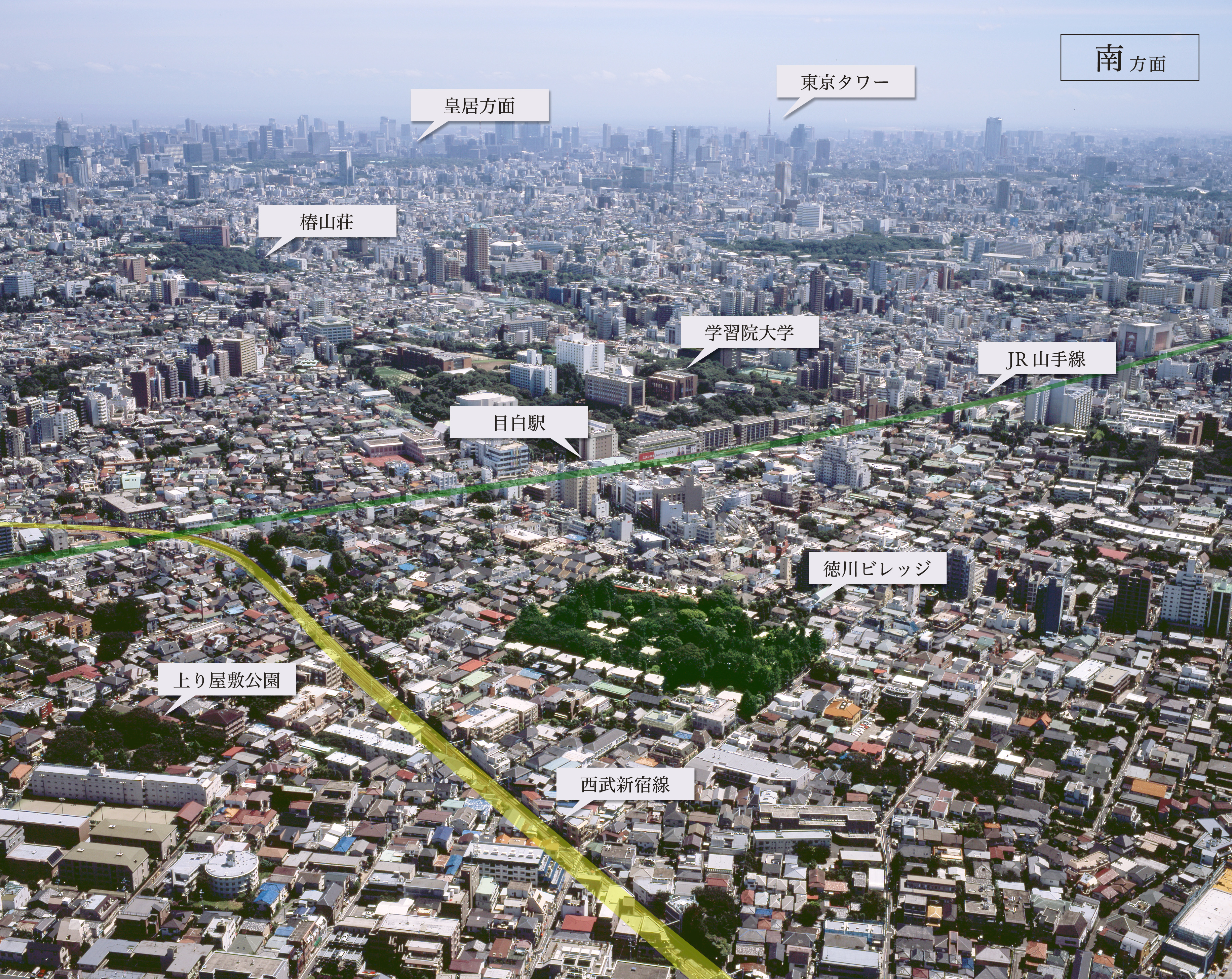 徳川ビレッジ周辺、空撮