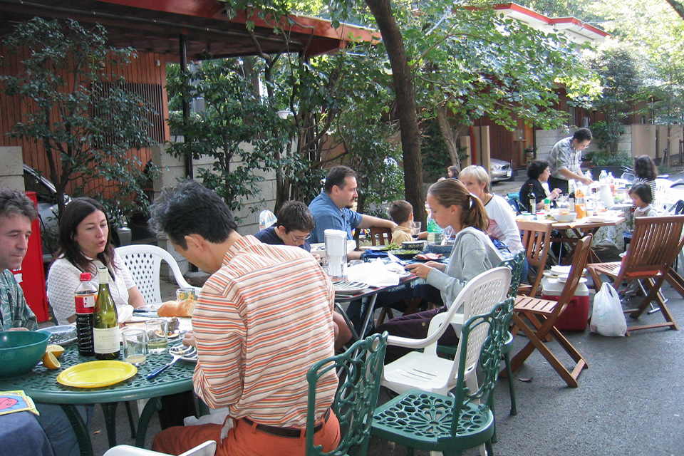 バーベキューパーティの様子